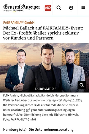 FAIRFAMILY im General Anzeiger