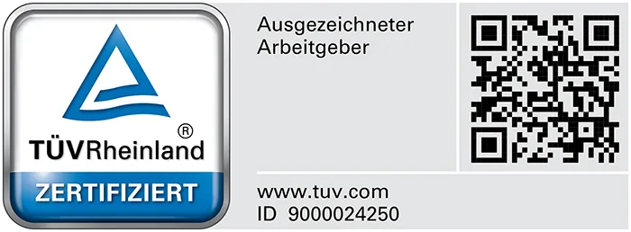 Ausgezeichneter Arbeitgeber TÜVRheinland Ausgezeichneter Arbeitgeber